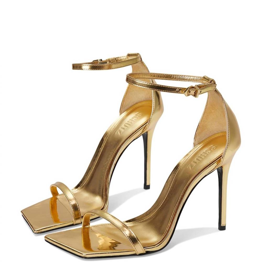 NEW SCHUTZ Jenna Heels in Ouro Claro Orch (Gold) in 6.5